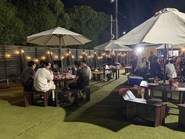 ハイス水戸BBQ場 夜の様子